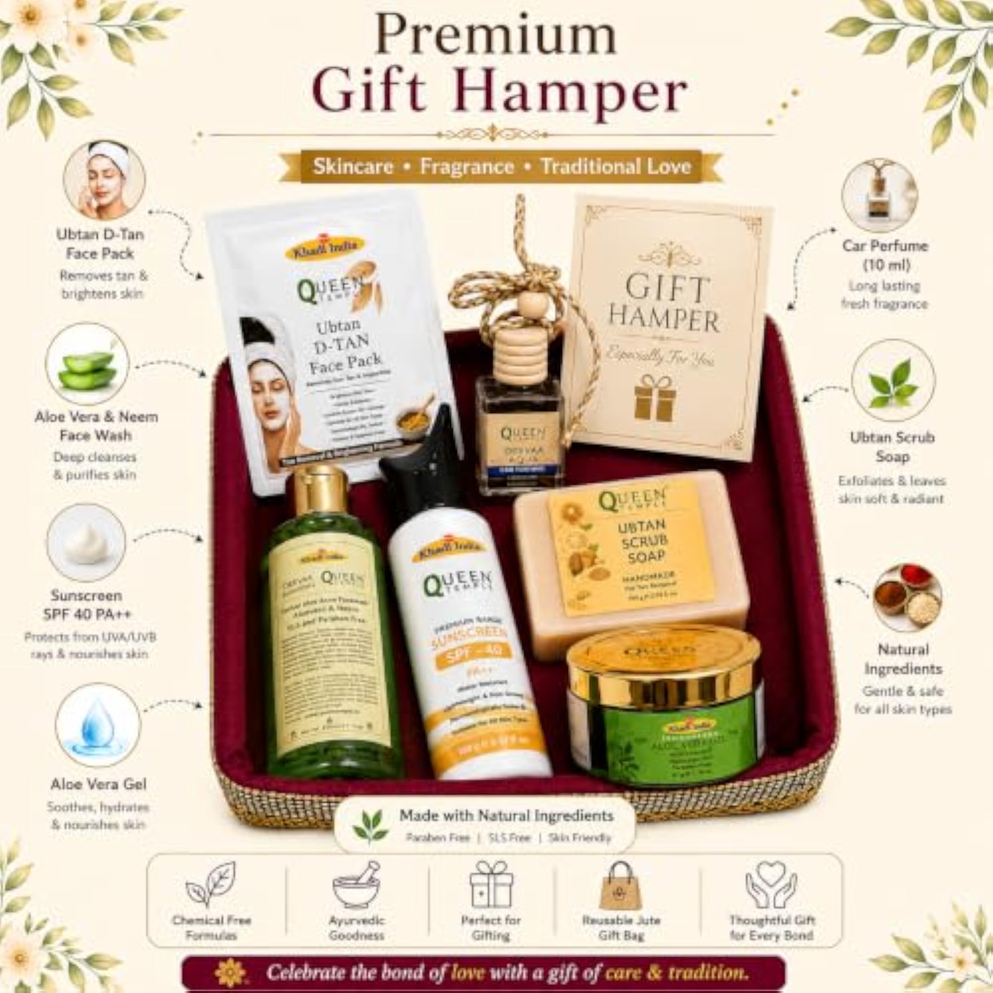 Khadi India Skin Care Gift Hamper for Men & Women